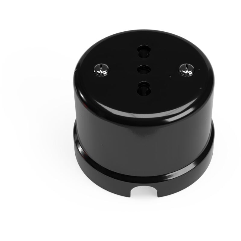 Creative Cables - Presa bipasso italiana 10/16A in porcellana da parete