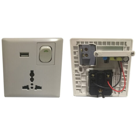 Prise Murale Universelle Avec Usb Et Interrupteur D'alimentation