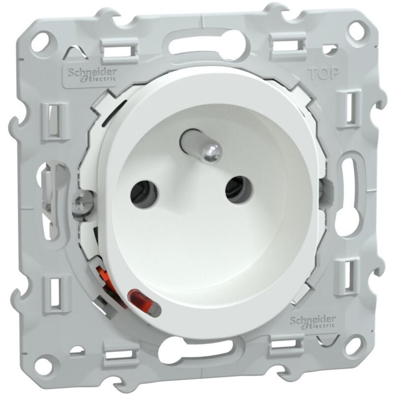 Schneider Electric - schneider wiser ovalis prise 2P+T connectée 16A zigbee blanc - S320559