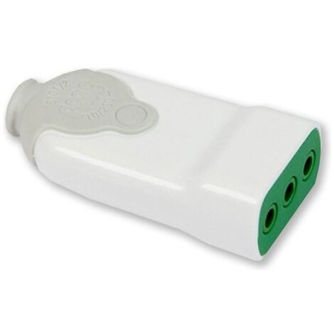 Prise P11 italienne Fanton 2P+E 10A démontable noir 81011