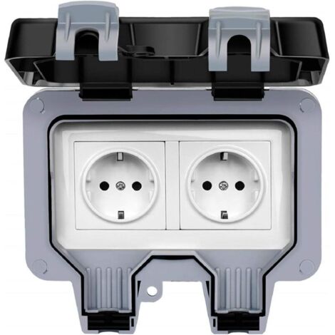 Prise PC IP66 Étanche Anti Poussière Mural Norme Allemande 220-250V 16A 100Mo 50mH Fiche Femelle Mâle Prise Courant Plug Imperméable Etanchéité - Design