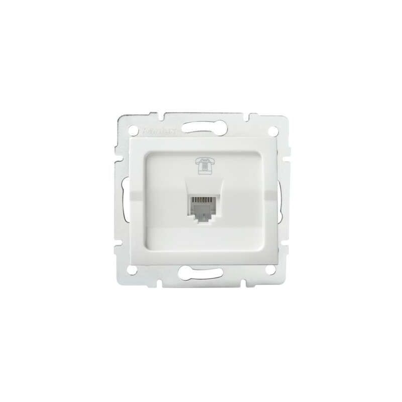 Prise Phone RJ11 Recessable logi Blanco