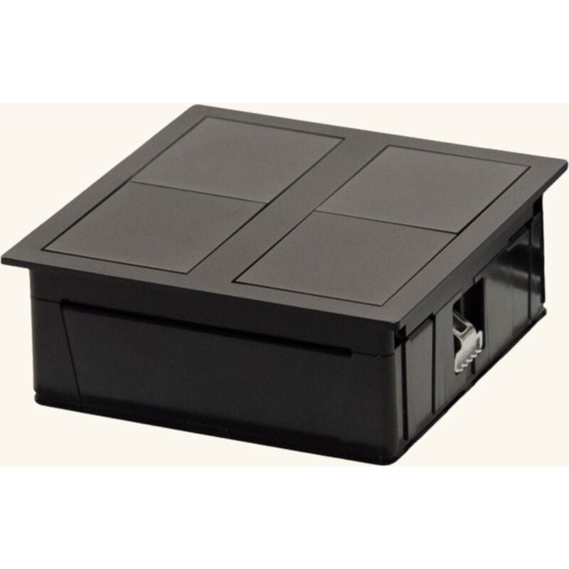 Prise plan de travail Luisina tsuno - Double prise à encastrer noir mat