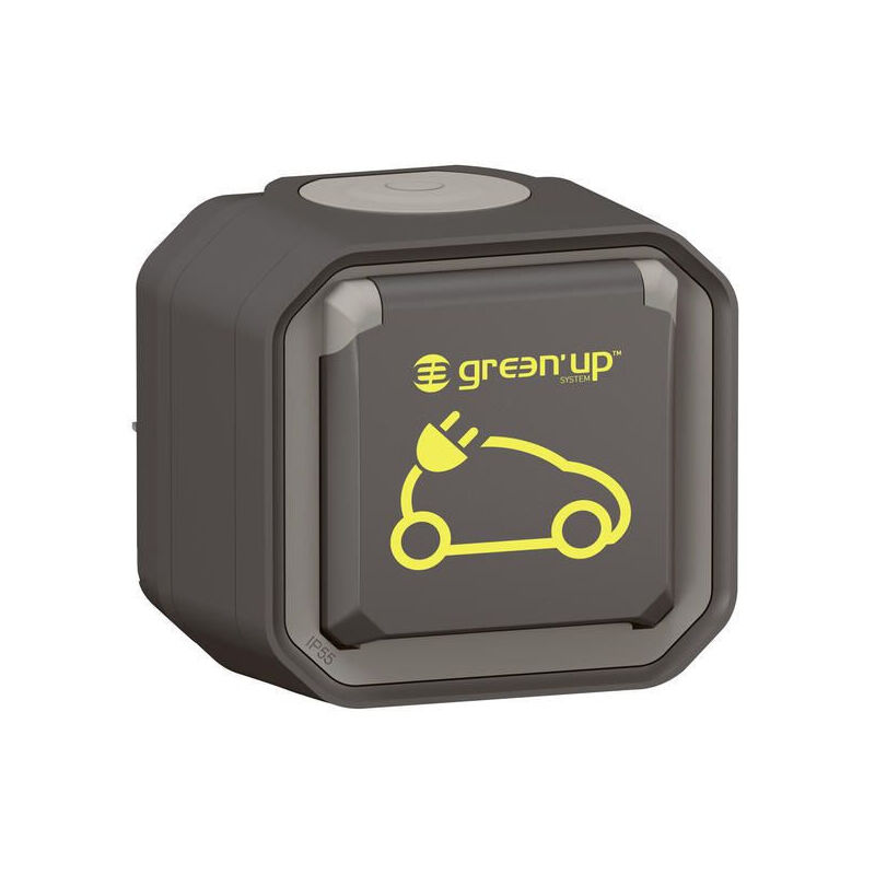 Prise pour recharge véhicule électrique plexo complet saillie anthracite Legrand LEG069785L