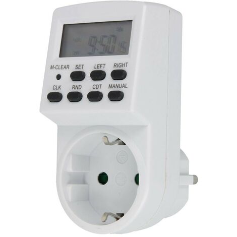 Prise programmable 24h numérique programme journalier et hebdomadaire