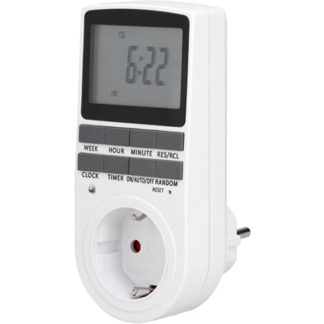 Prise Programmable, Prise Programmable Digitale,12H/24H/7Jours, Économie d'Energie pour L'électroménagers et L'éclairage pour ventilateur de lampe
