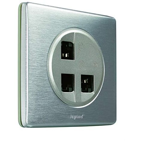 PRISE QUADRUPLE RJ45 STP MULTIMEDIA LEGRAND CÉLIANE - RÉSEAU OPTIMUM AUTO LEG067394