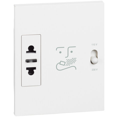 Prise rasoir Living Now 3 modules - blanc (BTKW4177)