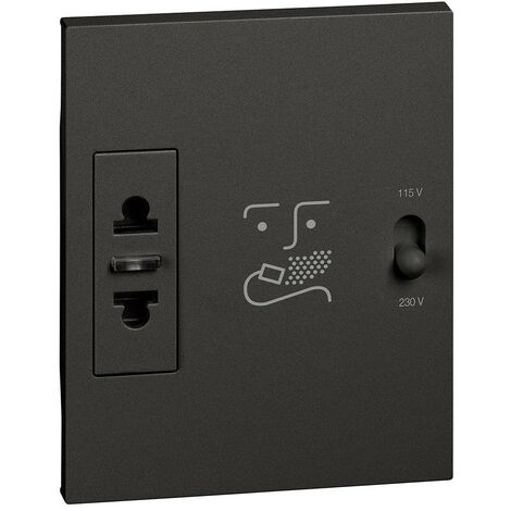 Prise rasoir Living Now 3 modules - noir (BTKG4177)