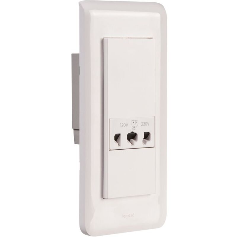 Legrand - Prise pour rasoir IP24 IK04 Mosaic 5 modules blanc 077586