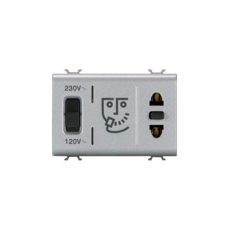PRISE RASOIR+TRANSFO D'ISOLEMENT 3M TIT GEWISS GW14331