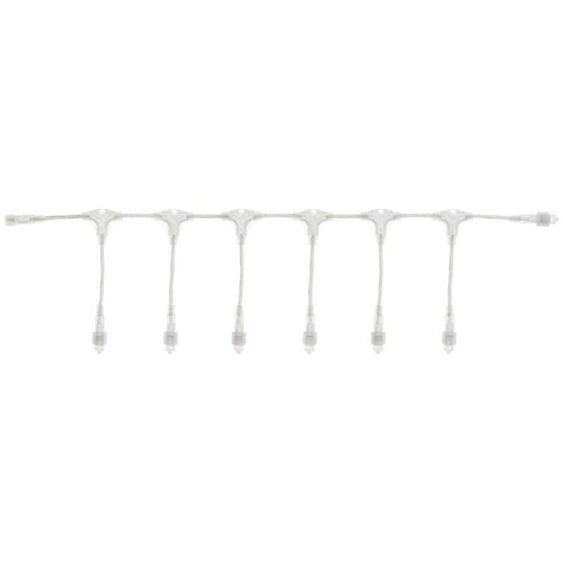 Prise rateau 1M 6 sorties pour guirlande lumineuse 24V transparent Lotti