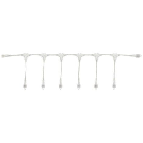 Prise rateau 1M 6 sorties pour guirlande lumineuse 24V transparent  Lotti