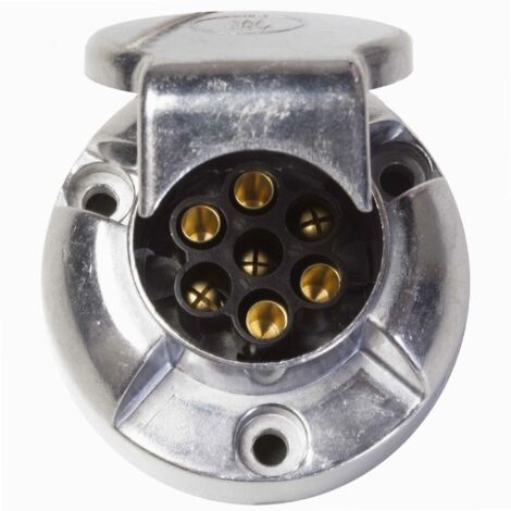 Prise remorque femelle métal 7 plots 12V – Connexion sécurisée pour remorques – Installation facile – Performance optimale – Peraline