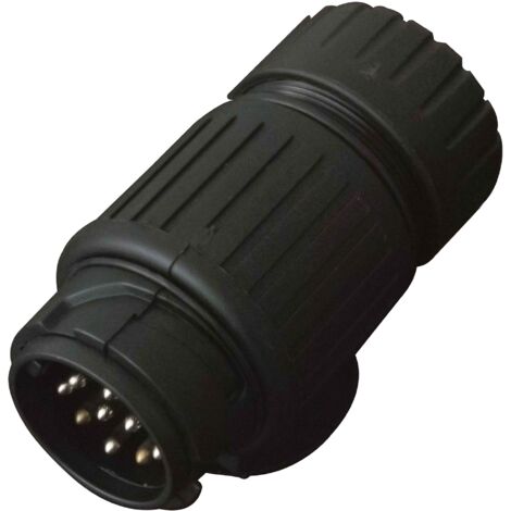 Prise remorque mâle PVC 13 plots étanche – Branchement clignotants, feux de position et recul – Usage durable et fiable – Peraline