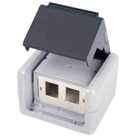 PRISE RÉSEAU 2 PORTS IP44 TELEGARTNER TELEGÄRTNER H02000A0070
