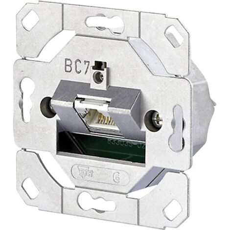 Prise réseau encastré insert CAT 6a 1 port Metz Connect 130C371200-I métal R07164