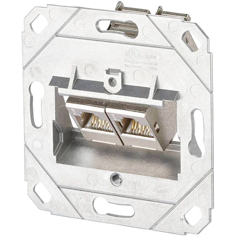Metz Connect - Prise réseau encastré insert cat 6a 2 ports 1309121200-E R03908