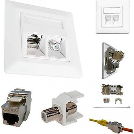 PRISE RÉSEAU ENCASTRÉ KATHREIN ESN 300 211500004 CAT 6A BLANC PUR (RAL 9010) 1 PC(S)