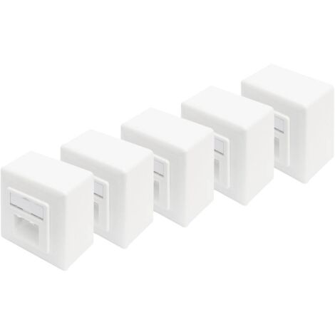 Prise murale en saillie Kopp CAT5 2 prises RJ45 connexions séparées