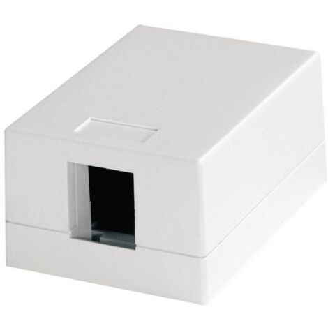 Prise réseau montage apparent (en saillie) non équipé 1 port Telegärtner 100021366 blanc-alpin R05641
