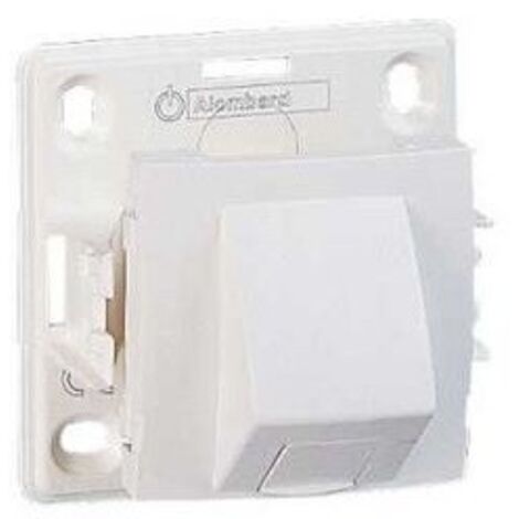 Prise réseau RJ45 CAT5 FTP/STP blanche pose saillie sans cadre ALREA SCHNEIDER ELECTRIC ALB61343