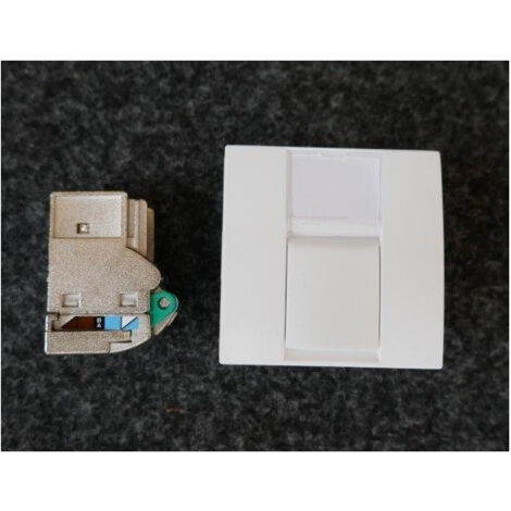 Prise reseau RJ45 cat5E STP blanc polaire mécanisme 45x45mm sans support ni plaque S-one ALTIRA