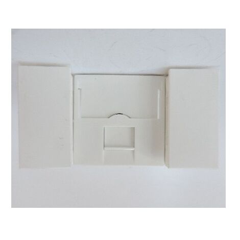 Prise reseau RJ45 CAT6 écranté FTP blanc Artic format 45x45mm 2 modules clipsable LOGIX PLANET WATTOHM 49068