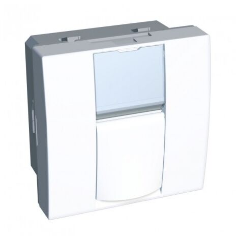 Prise reseau Rj45 CAT6A FTP blanche 45x45mm clipsable Altira s-one SCHNEIDER ELECTRIC ALB44317N