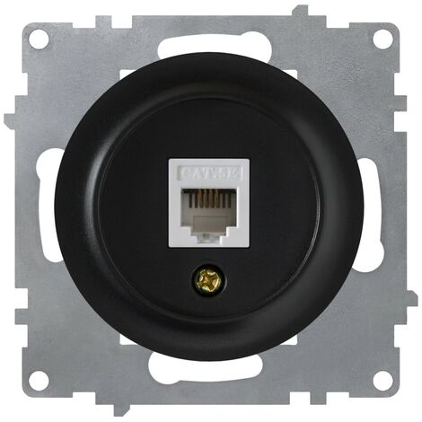 Prise réseau RJ45, prise réseau 1xRJ45, CAT5e, encastrée, sans cadre
