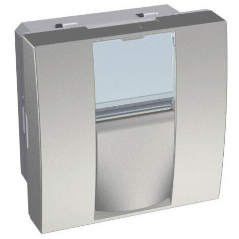 Prise réseau RJ45 S-One catégorie 6A STP gris aluminium (sans plaque) Altira Schneider