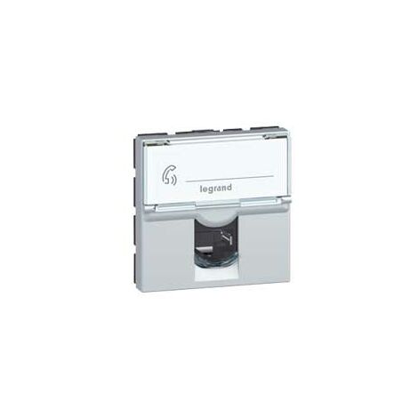 prise rj 45 cat. 6a stp alu 2m legrand mosaic