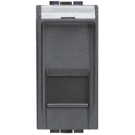 Prise RJ 45 Livinglight Cat. 6A STP Anthracite 1 module BTICINO L4279C6A