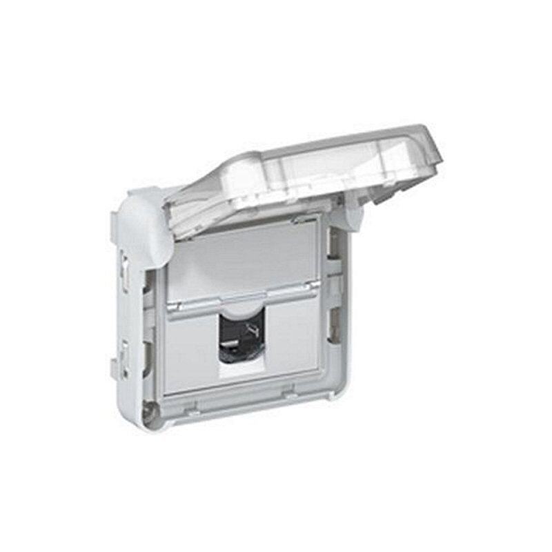069569 prise RJ45 étanche CATÉGORIE6 ftp plexo composable IP55, gris - Legrand