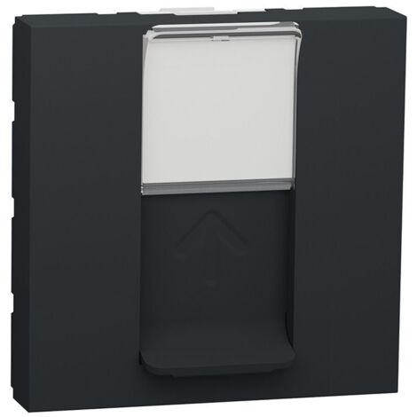 prise rj45 - 2 modules - cat6a - ftp - anthracite - schneider electric nu344954