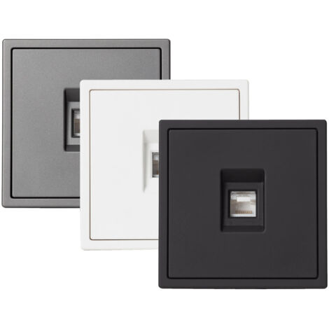Prise RJ45 CAT 6 Internet Luxe 990 Noir