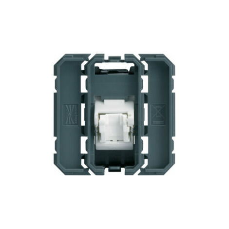 Prise RJ45 Cat. 6 UTP Gallery - 2 modules - Incliné à 45° - WXF230 - Hager