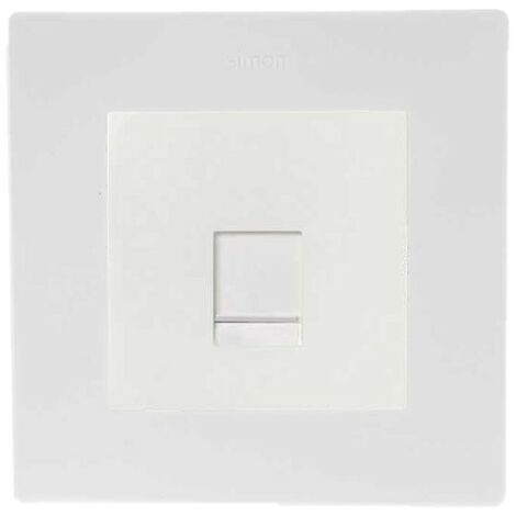 Prise RJ45 Cat 6 UTP griffes connexion vis blanc + plaque 1 poste S rie 24 Harmonie SIMON