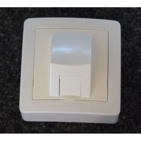 Prise RJ45 CAT5 FTP/STP blanche sailliecomplet avec cadre ALB61441P ALREA SCHNEIDER ALB62343