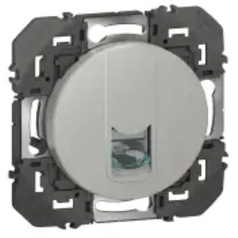 Prise blindée RJ45 catégorie 5e ftp dooxie finition alu Legrand 600477