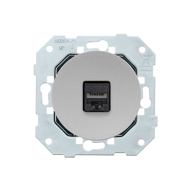 Prise rj45 cat6 alu glossy dom Fontini