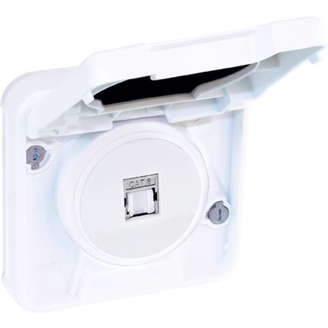 Prise RJ45 Cat6 Grade 1 composable IP55 - OXXO Blanc
