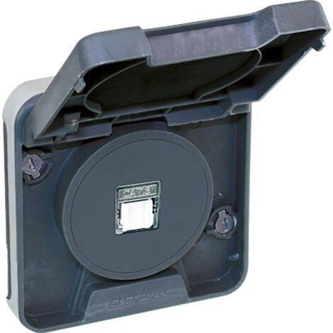 Prise RJ45 Cat6 Grade 1 composable IP55 - OXXO Couleur Gris