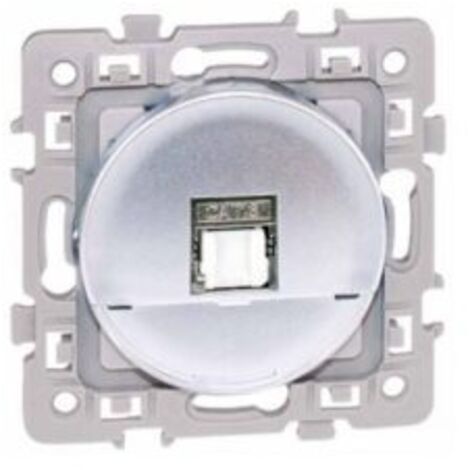 Prise RJ45 Cat6 grade 2 multimedia STP - SQUARE Couleur Silver