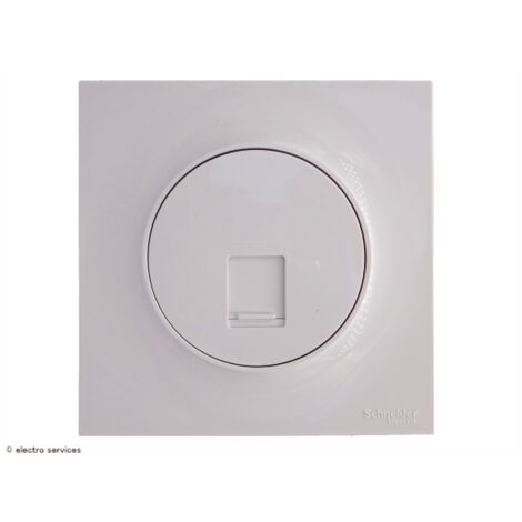 Prise RJ45 cat.6 STP Odace Complet Blanc  Griffes: Avec griffes