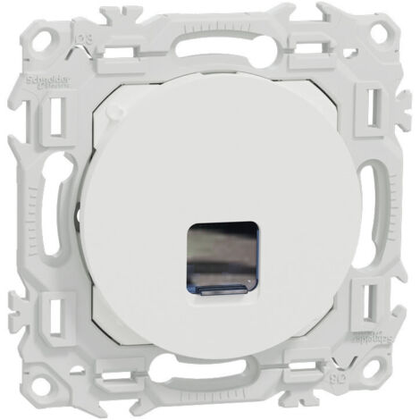 Prise RJ45 Cat6 UTP blanche Odace (S920475)