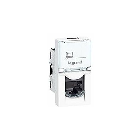 Prise RJ45 catégorie 5e UTP Mosaic 1 module blanc LEGRAND 076551