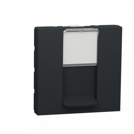 Prise RJ45 catégorie 6 UTP 2 modules anthracite SCHNEIDER NU341554