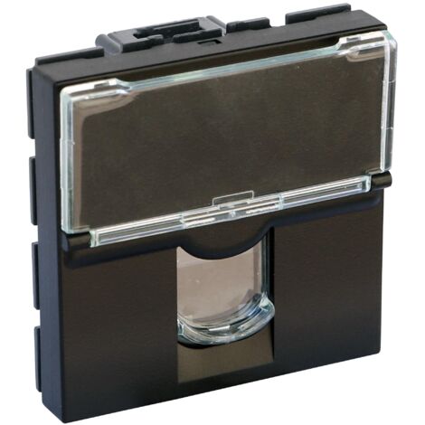 Prise RJ45 catégorie 6 UTP Mosaic 2 modules noir mat LEGRAND 079164L