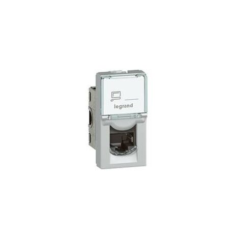 PRISE RJ45 CATEGORIE 6A STP MOSAIC 1 MODULE ALU LEGRAND 079473